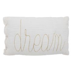 Coussin gaze de coton blanc 50x30cm