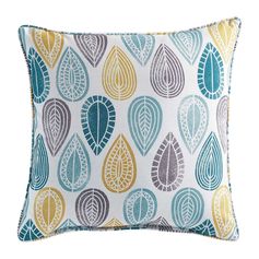 Coussin imprimé PALPITO blanc 40x40cm