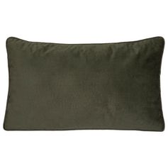 Coussin LILOU rectangulaire kaki polyester 30x50cm