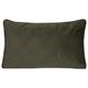 Coussin LILOU rectangulaire kaki polyester 30x50cm