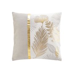 Coussin MELISSE poly coton pompons 45x45cm