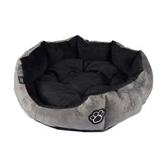 Coussin noir et gris chien 50cm