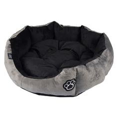 Coussin noir et gris chien 60cm