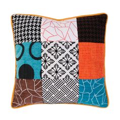 Coussin polyester patchwork 40x40cm