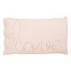 Coussin rectangulaire double gaze de coton rose 50x30cm