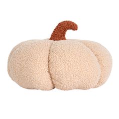 Coussin rond citrouille beige et marron 14x32cm
