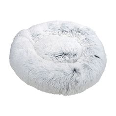 Coussin rond tout doux blanc D 75cm