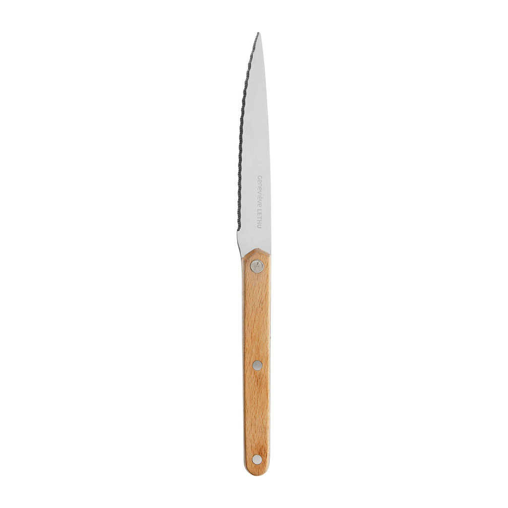 8 Petits Couteaux en bois Bordure Or Festonnée - Couleur au Choix - Jour de  Fête - Couteaux - Couverts