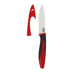 Couteau de cuisine lame céramique rouge 10cm