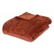 Couvre lit flanelle terracotta polyester 180x230cm