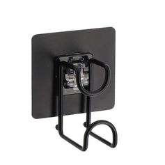 Crochet mural adhésif noir 6.5x9.3cm