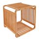 Cube de rangement empilable bambou bois 33x33cm