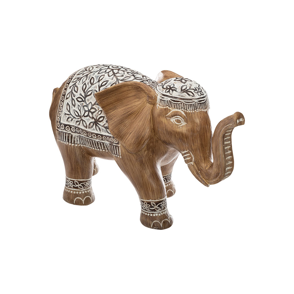 Crochet mural décoratif éléphant doré