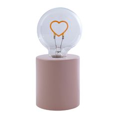 Déco lumineuse à poser cœur rose D 8x18cm