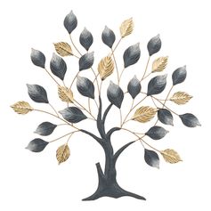 Déco murale arbre TEKOA métal 82x88cm