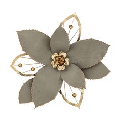 Déco murale MARJORIE fleur métal 54x56cm