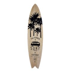 Déco planche de surf fibres de bois H 110cm