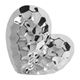 Décoration à poser cœur céramique argenté 17.5cm