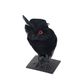 Décoration chouette noire plume 22cm