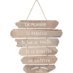 Décoration murale à suspendre panneau bois 28x38cm