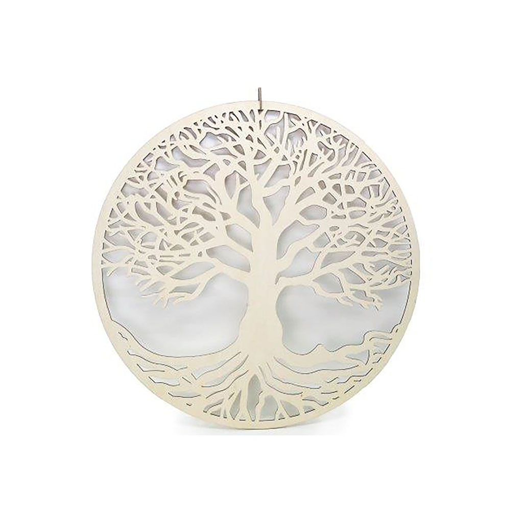 Décoration murale bois arbre de vie D 80cm