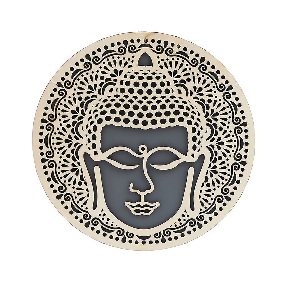 Décoration murale bouddha bois D 40cm