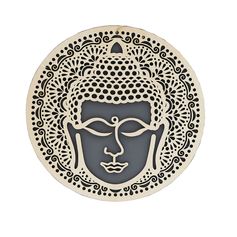 Décoration murale bouddha bois D 40cm