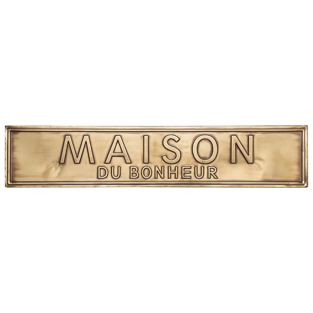 Décoration murale embossée métal 99x20cm