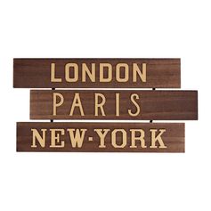 Décoration murale voyage bois marron 33.6x17.3cm