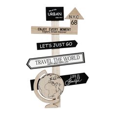 Décoration murale voyage fibres de bois 32x51x0.5cm