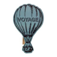 Décoration murale voyage fibres de bois et papier 18x30cm