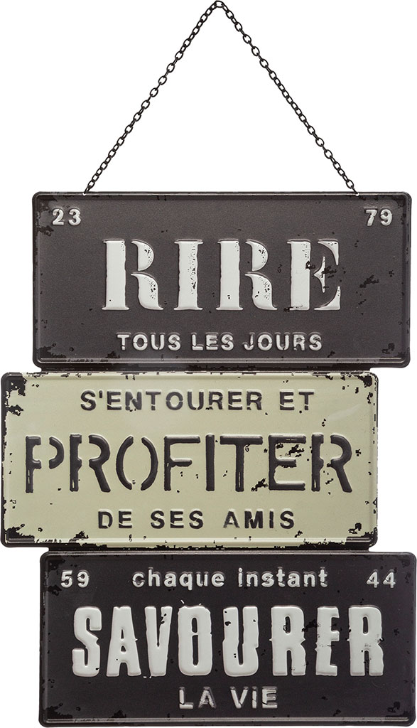 Décoration panneau métal 26x34cm