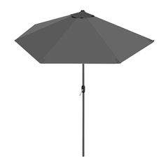 Demi parasol gris anthracite 270x135x230cm