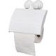 Dérouleur papier toilette blanc avec ventouses 14.5x12x3cm