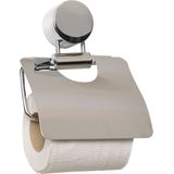 Dérouleur papier toilette blanc avec ventouses 14.5x12x3cm - Centrakor