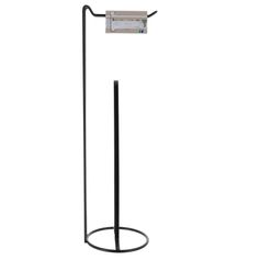 Dérouleur papier WC réserve métal noir