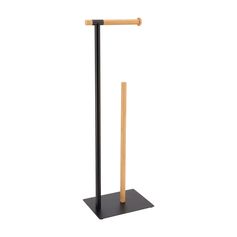 Dérouleur papier WC réserve noir bois 19x71x19cm