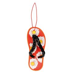 Désodorisant voiture tongue PVC pêche 4x9cm