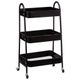 Desserte en métal noir 3 niveaux H 78cm