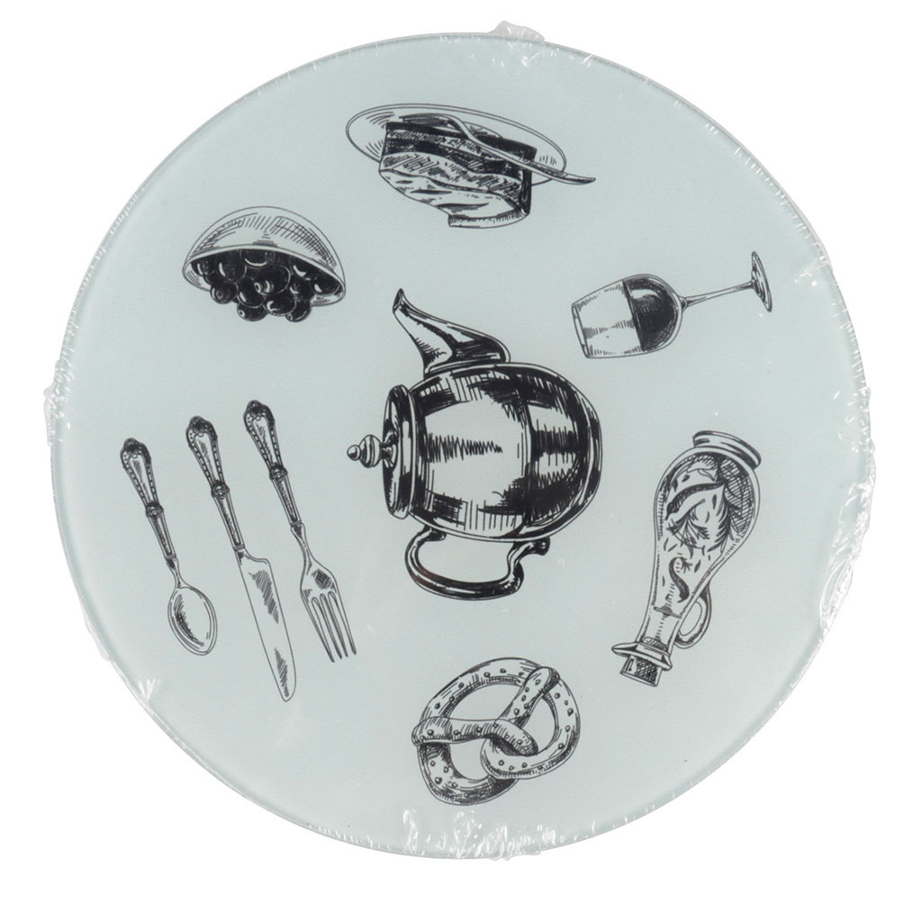 Dessous de plat en verre moulé ancien - Arts de la table