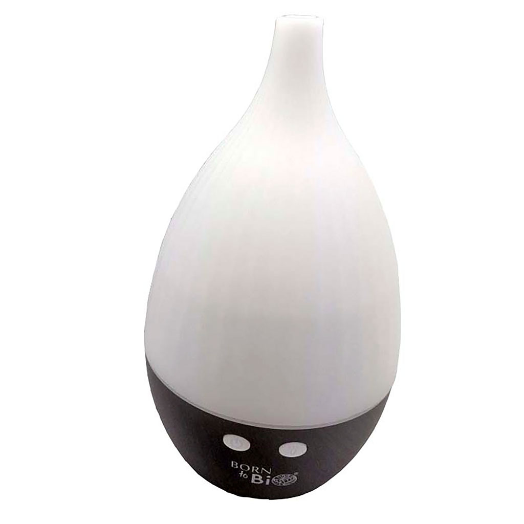 Diffuseur d'huiles essentielles 130 ml , humidificateur d'air ultrasonique,  diffuseur de parfum électrique, style bois avec éclairage LED de