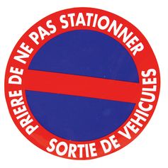 Disque adhésif stationnement interdit D 19.5cm
