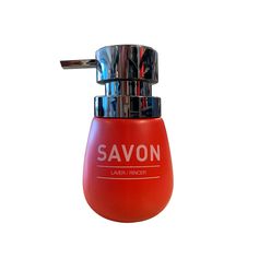 Distributeur de savon métal rouge mat 345ml