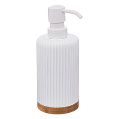 Distributeur de savon poly résine LINEA blanc 8.5x18x7cm