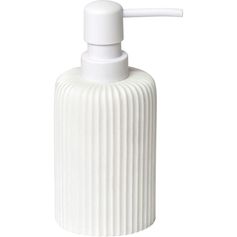 Distributeur de savon polyrésine blanc 10x17.5x10cm