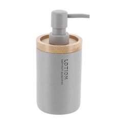 Distributeur de savon polyrésine gris clair H 17cm