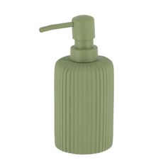 Distributeur de savon polyrésine kaki 10x17.5x10cm