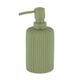 Distributeur de savon polyrésine kaki 10x17.5x10cm
