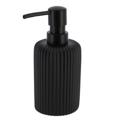 Distributeur de savon polyrésine noir 10x17.5x10cm