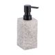 Distributeur de savon polyrésine pierre gris 6x18x6cm